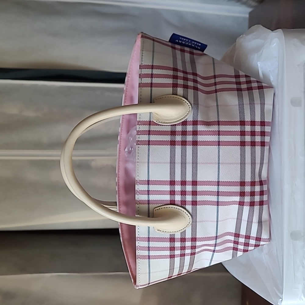 Burberry small top handle zip tote